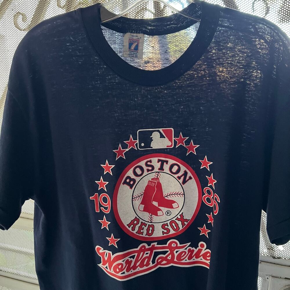 Paper Thin Vintage 1986 Boston Red Sox World Series Tee L Single Stitch Logo 7